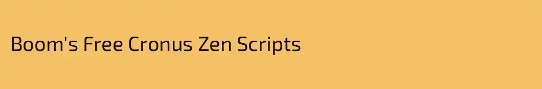 Boom's Free Cronus Zen Scripts